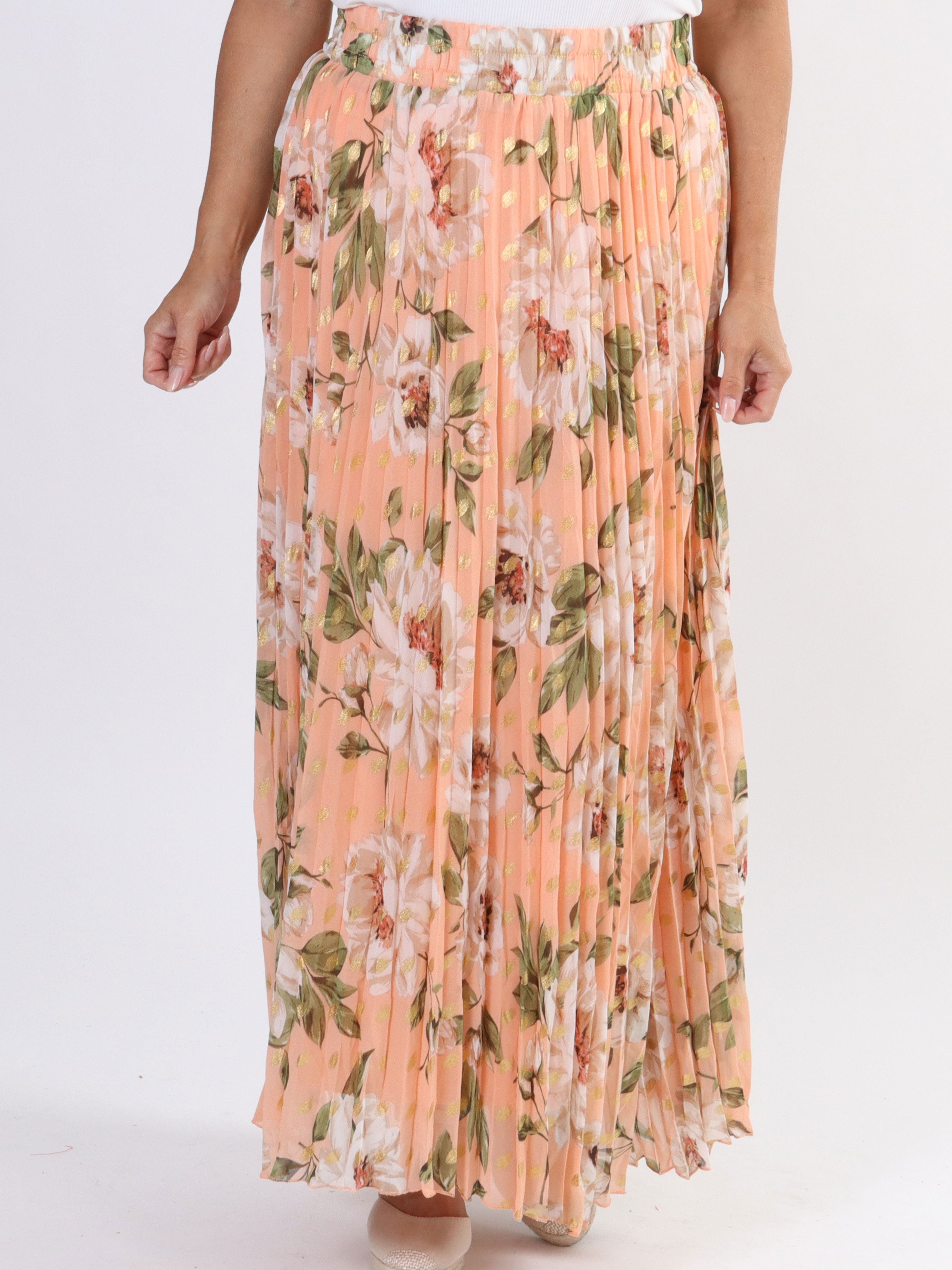 Josefine - Sød plisseret nederdel med blomsterprint